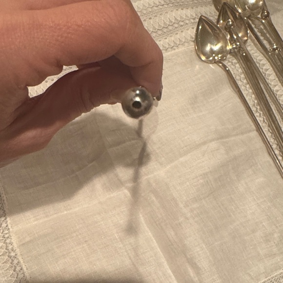 1920s Wallace Sterling Silver Julep Iced Tea Sipping Spoons Set Of 10 - Picture 5 of 10